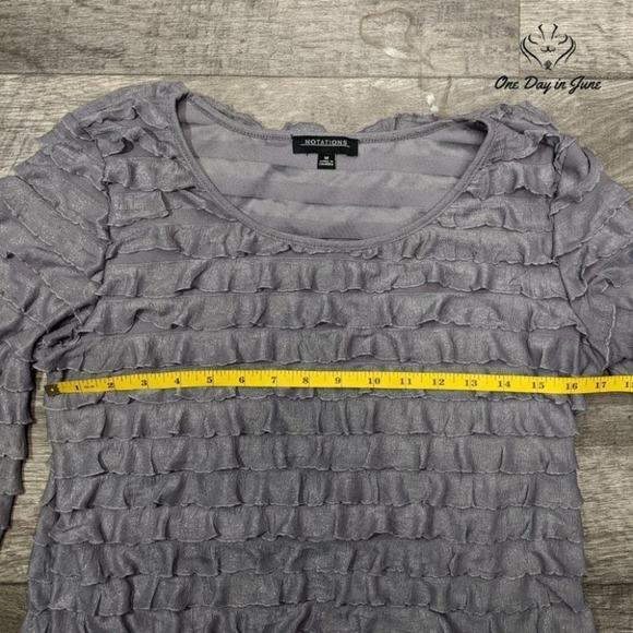 Notations Women's Layered Long Sleeve Top Size M - Picture 3 of 5